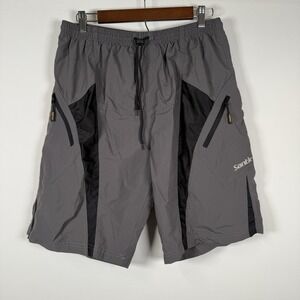 Santic Padded Mountain Bike Cycling Shorts Mens Size 2XL  Pockets Ripstop Gray‎